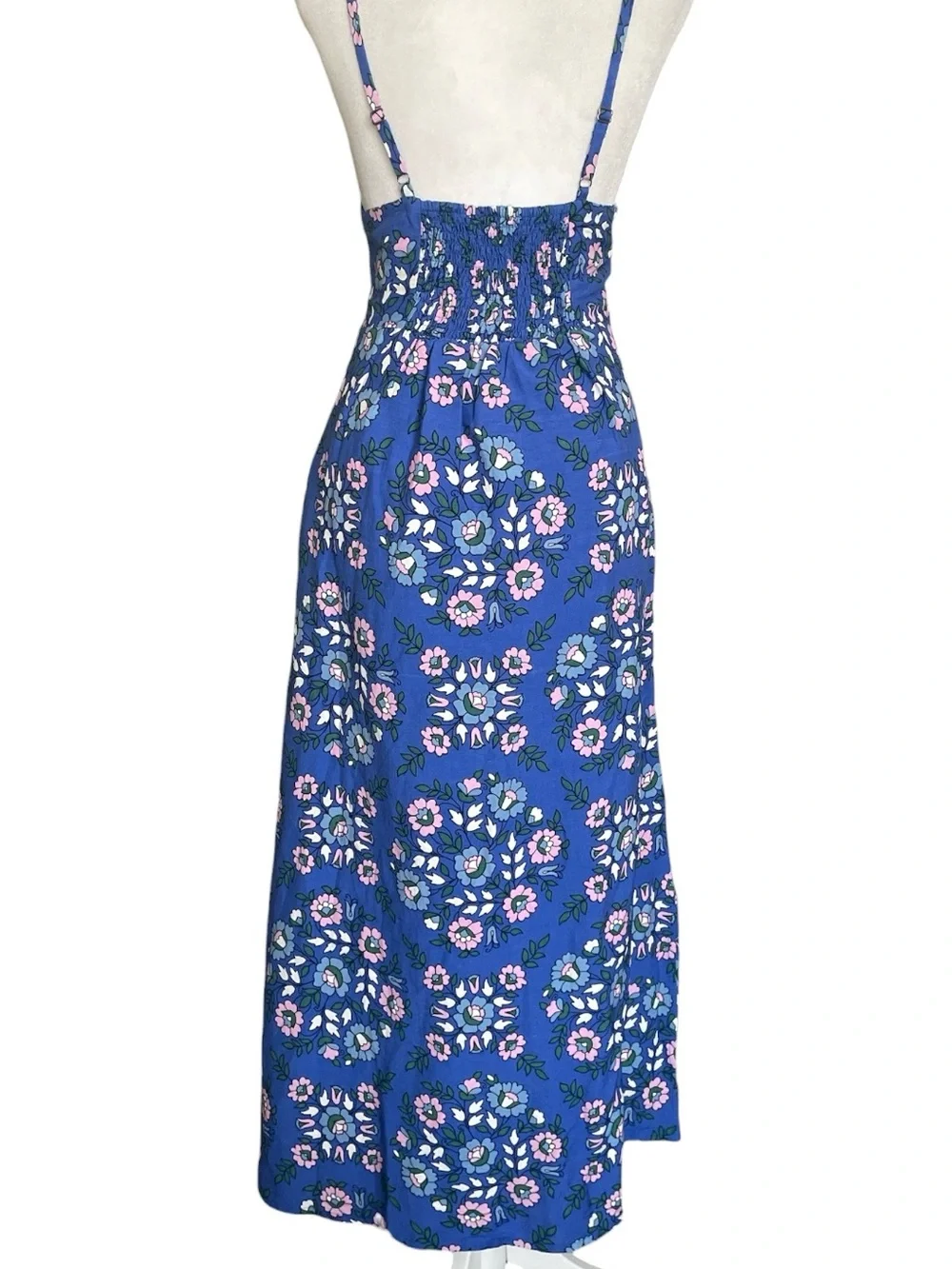 Boden Floral Print Midi Dress in Bluebell Wildflower Prairie Sundress Size 8R - Picture 8 of 12